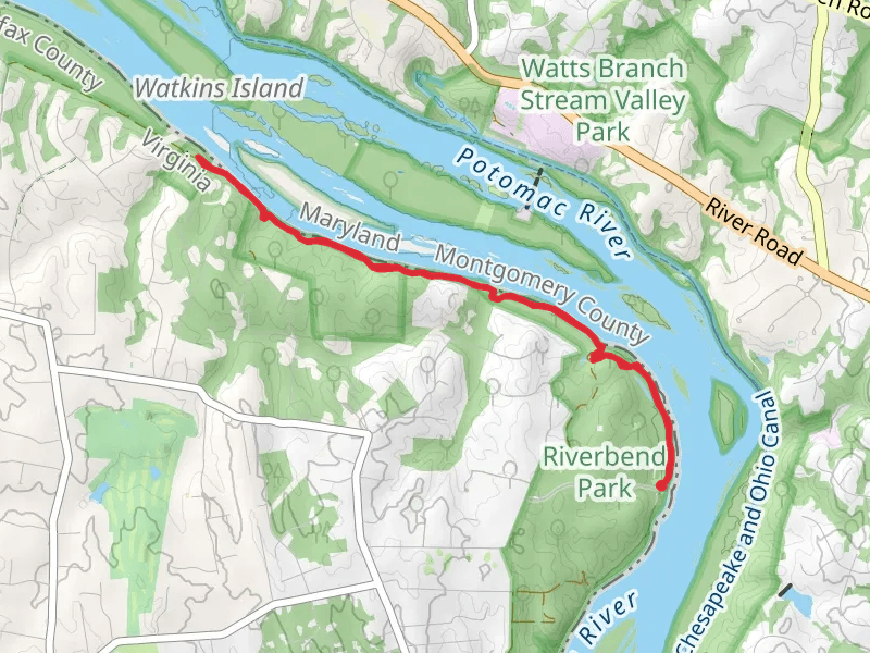 Potomac Heritage Trail Out and Back