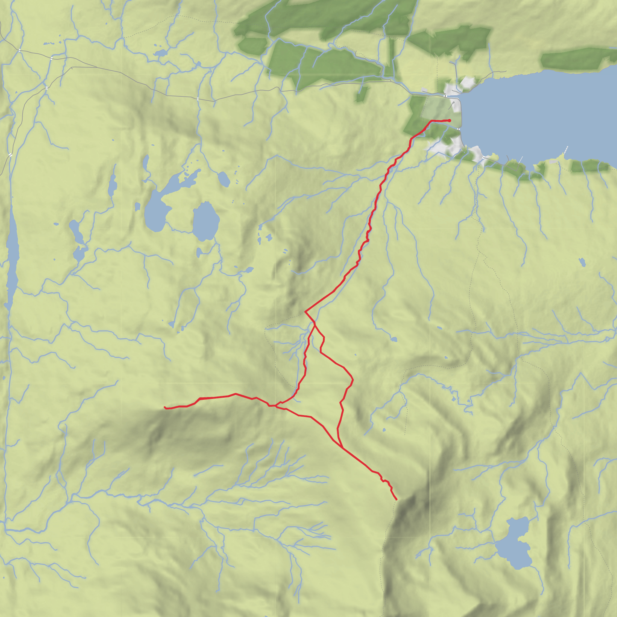 Kinloch Castle to Hallival, Barkeval and Coire Dubh mobile static map