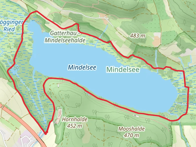 Mindelsee Loop via Bodensee Rundwanderweg