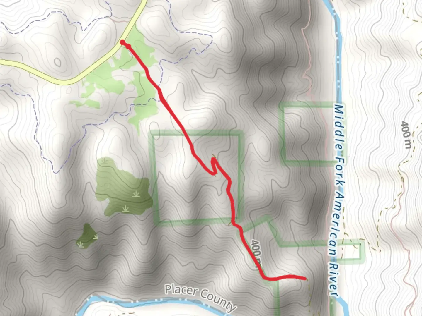 An image depicting the trail Butcher Ranch Out and Back and its surrounding area.