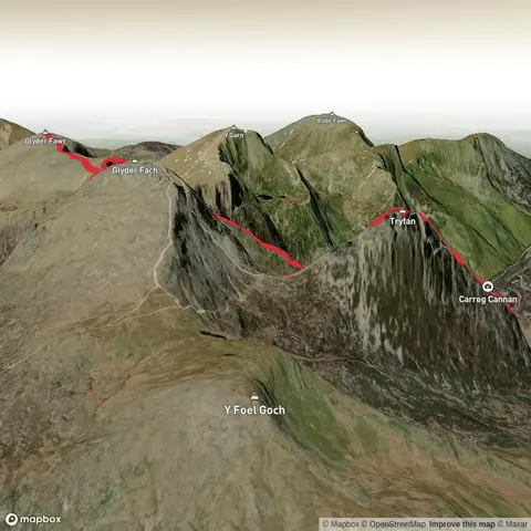 Tryfan and the Glyders via Y Gribin