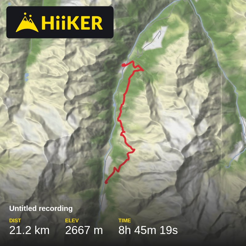 A map preview of the recording Dag 10. Sct. Niclas to Randa via europaweg and europahytte.