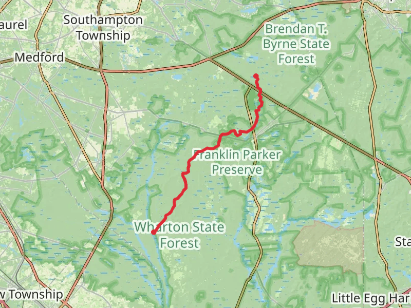 Batona Trail to Pakim Pond from Lower Forge