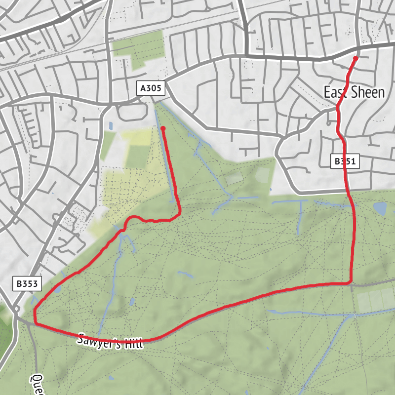 A map preview of the recording Richmond upon Thames - Base.