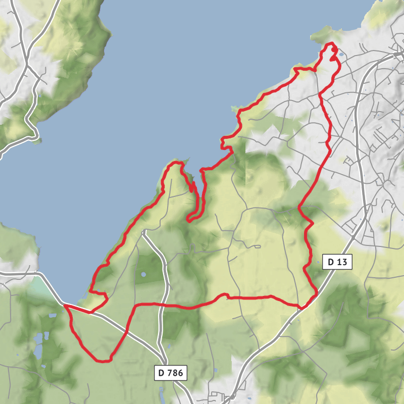 A map preview of the recording Saint-Cast-le-Guildo Trail Running.