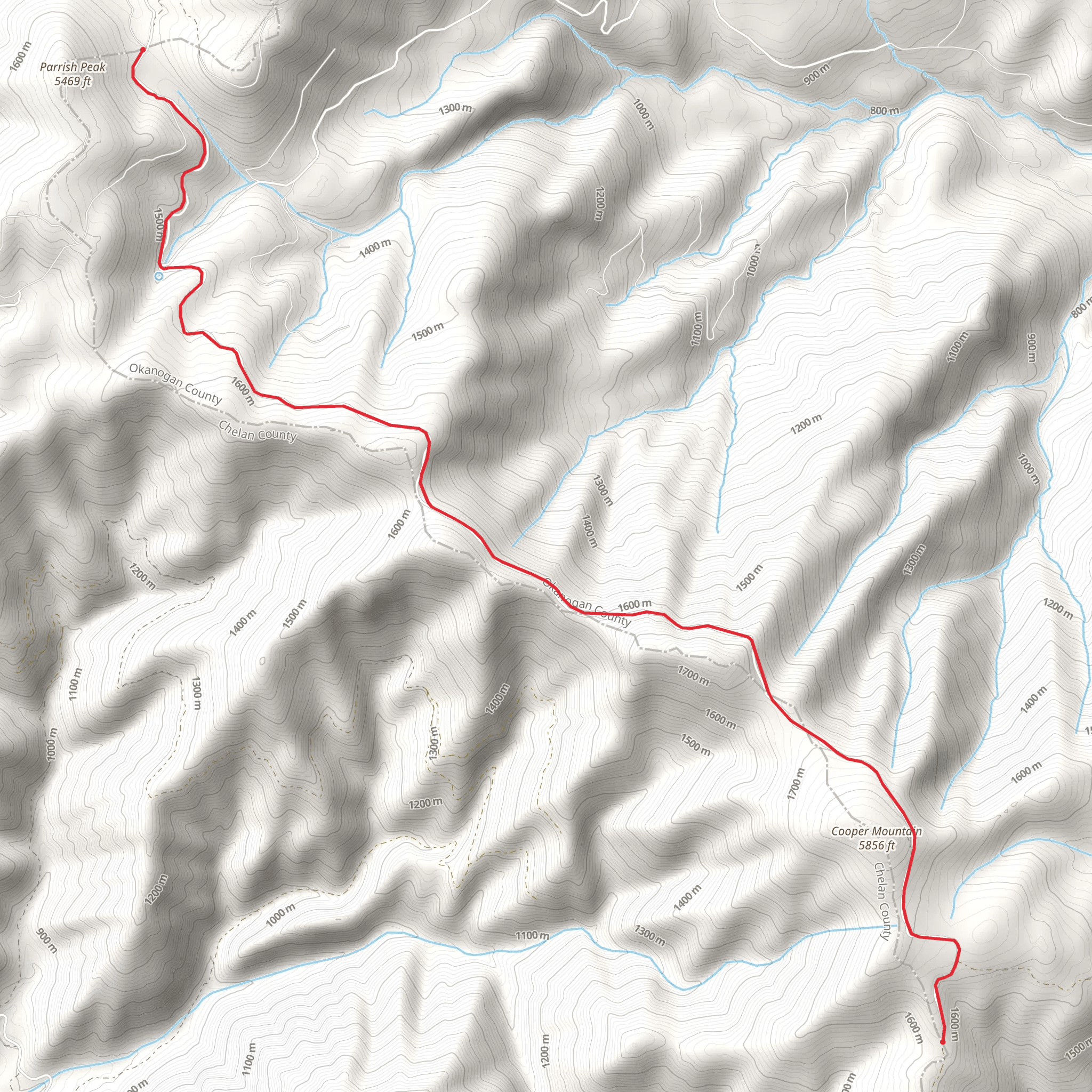 Cooper Mountain Road mobile static map