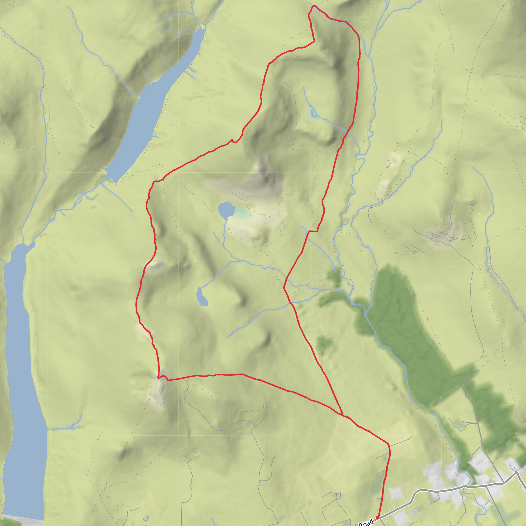 Slieve Binnian and Slieve Lamagan Loop mobile static map