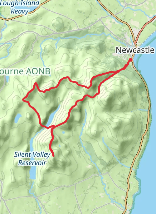 County Down Hiking mobile static map