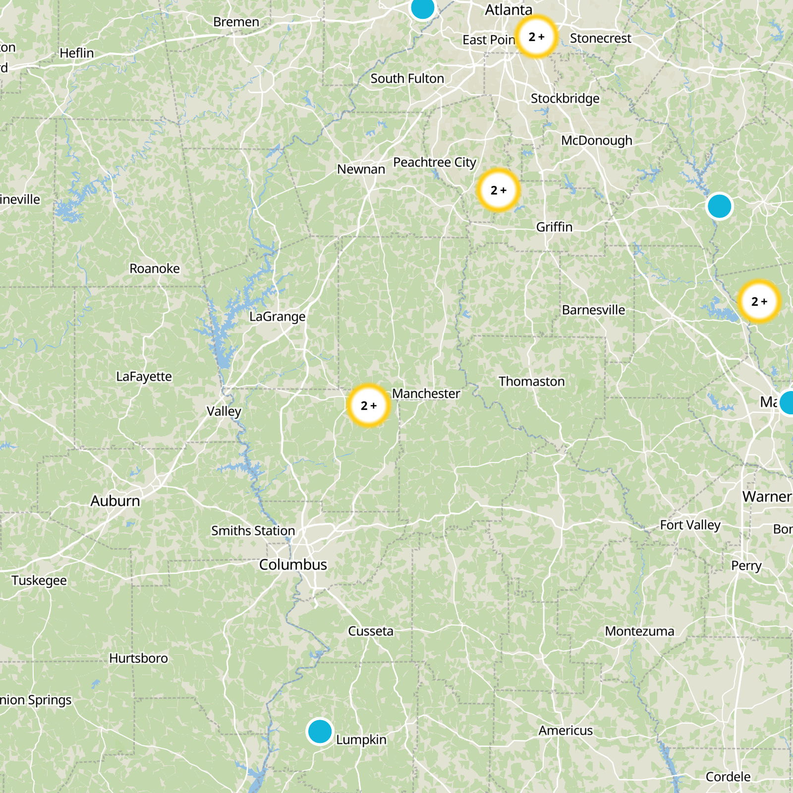 Meriwether County Static Map