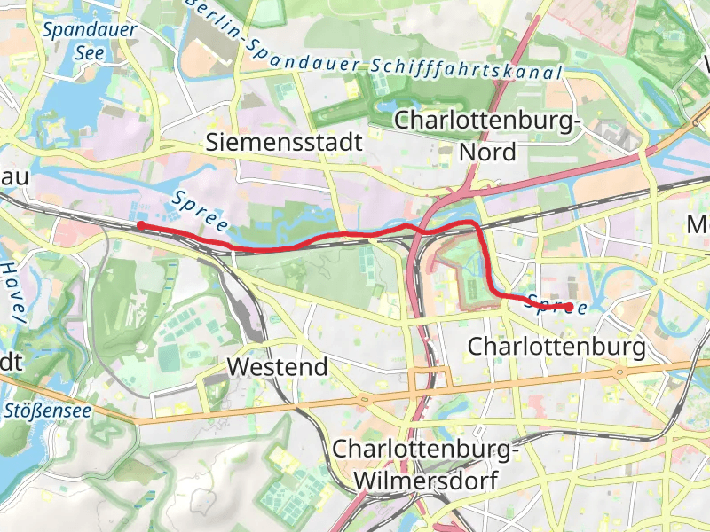 Ruhleben to Siemenssteg Scenic Walk via River Spree
