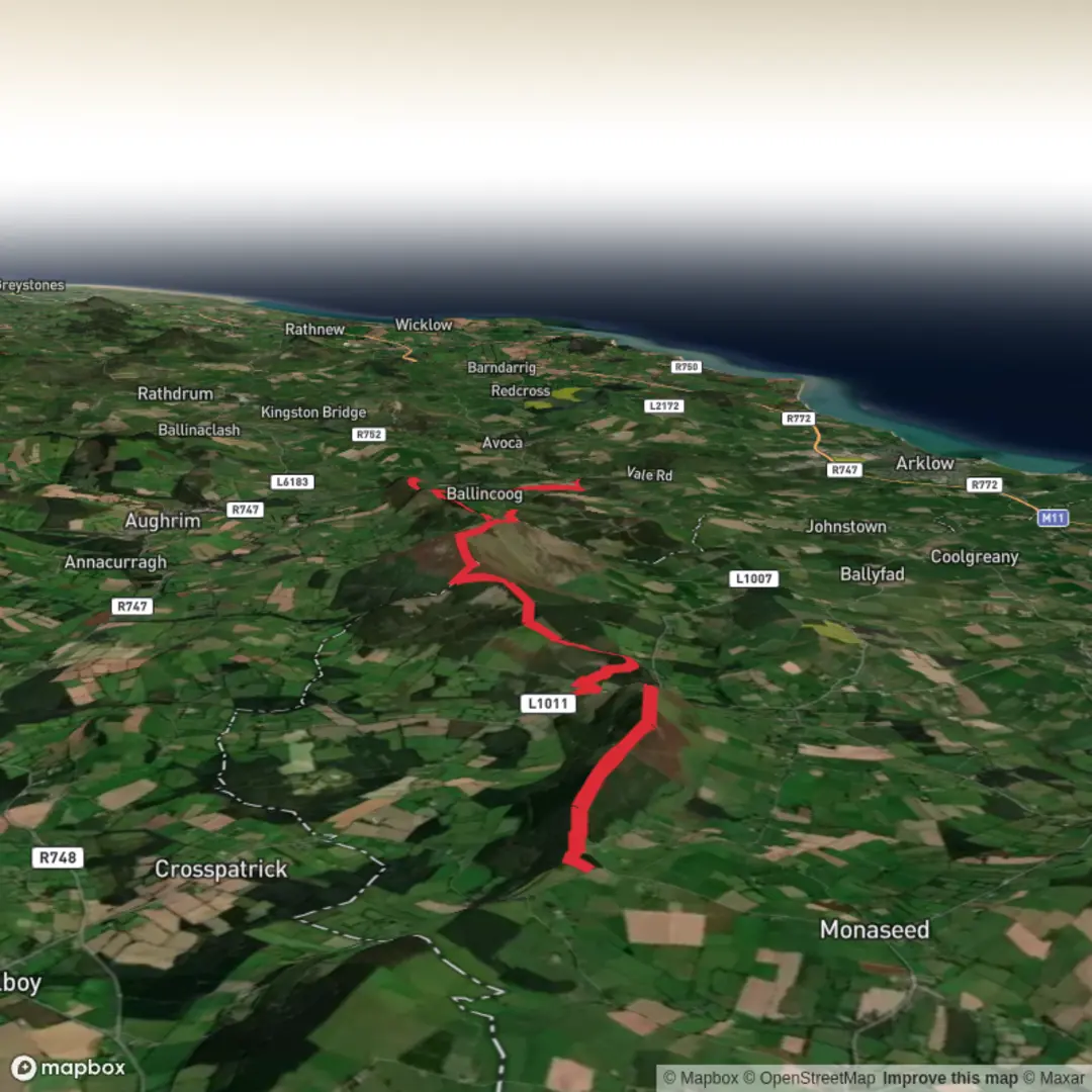 An image depicting the trail From Cummer to Woodenbridge and its surrounding area.