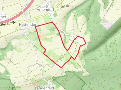 Dachtelfeldweg X12 and AU2 Rundwanderweg Auetal 2