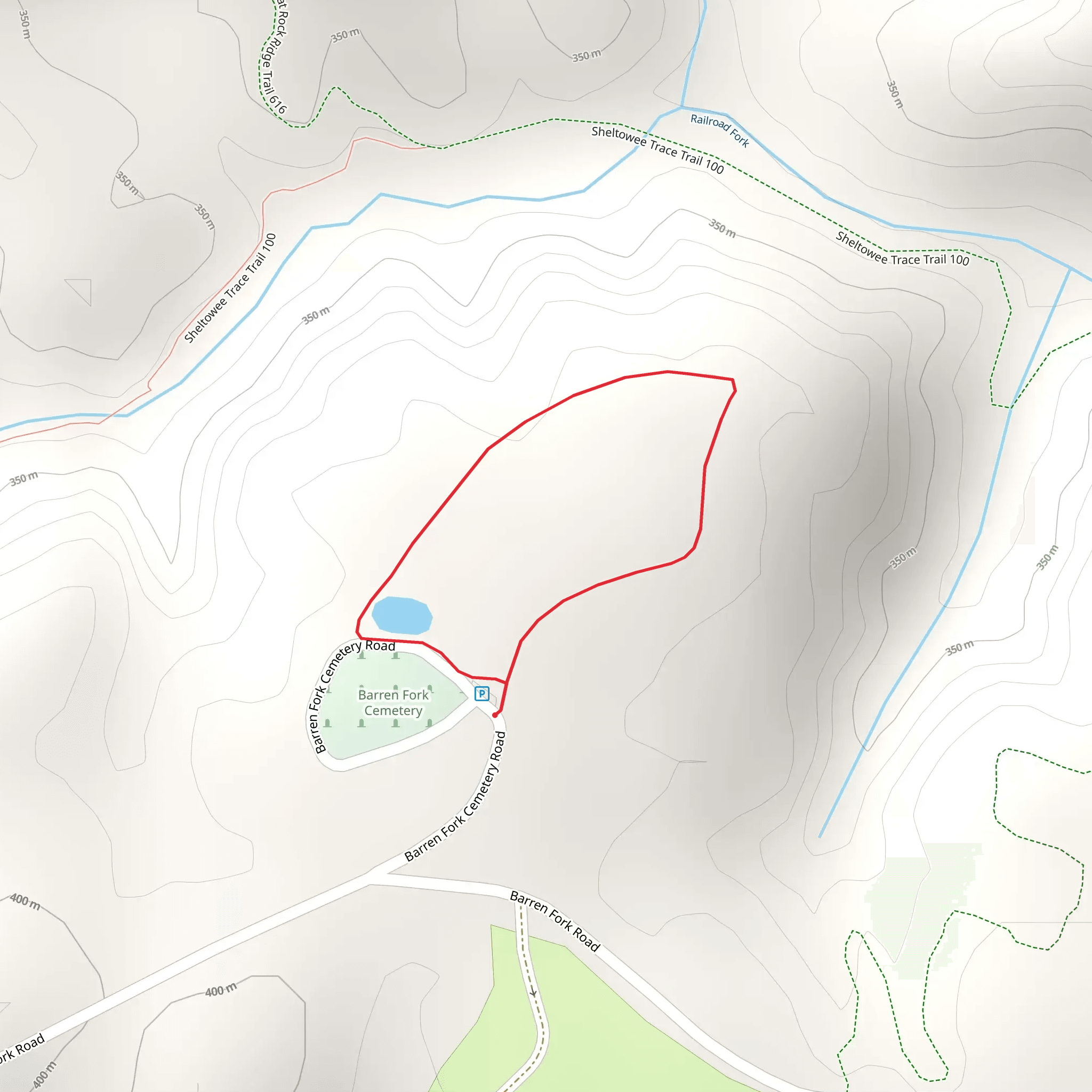 Barren Fork Cemetery Loop - North mobile static map