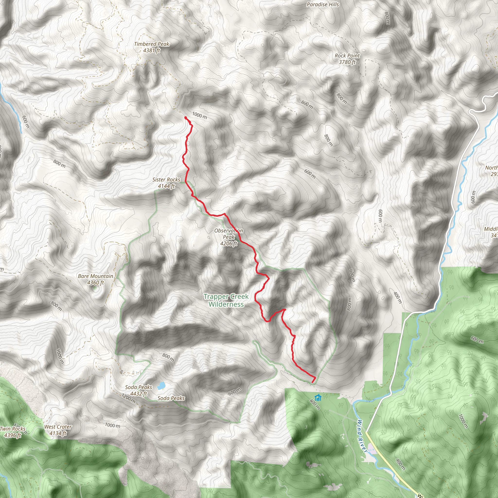 Observation Trail mobile static map