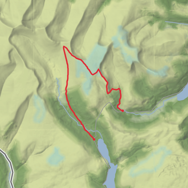 A map preview of the recording Powys Walking.
