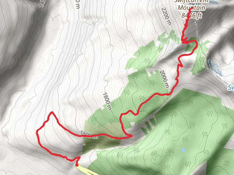 Swiftcurrent Mountain via Granite Park Trail