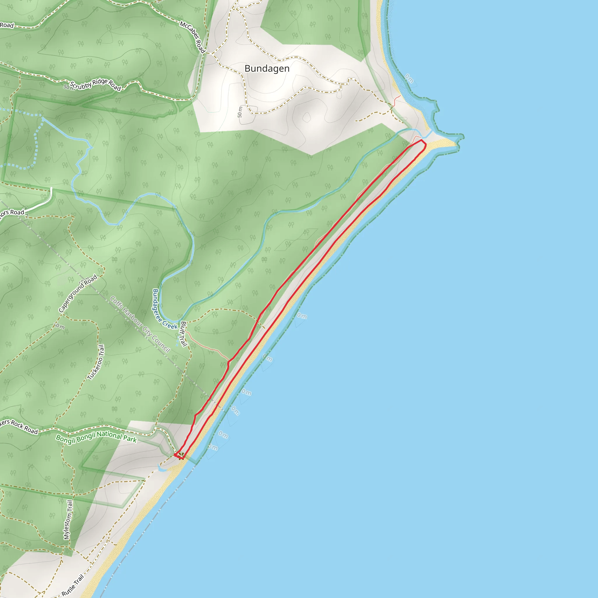 Bundageree Rainforest Walk mobile static map