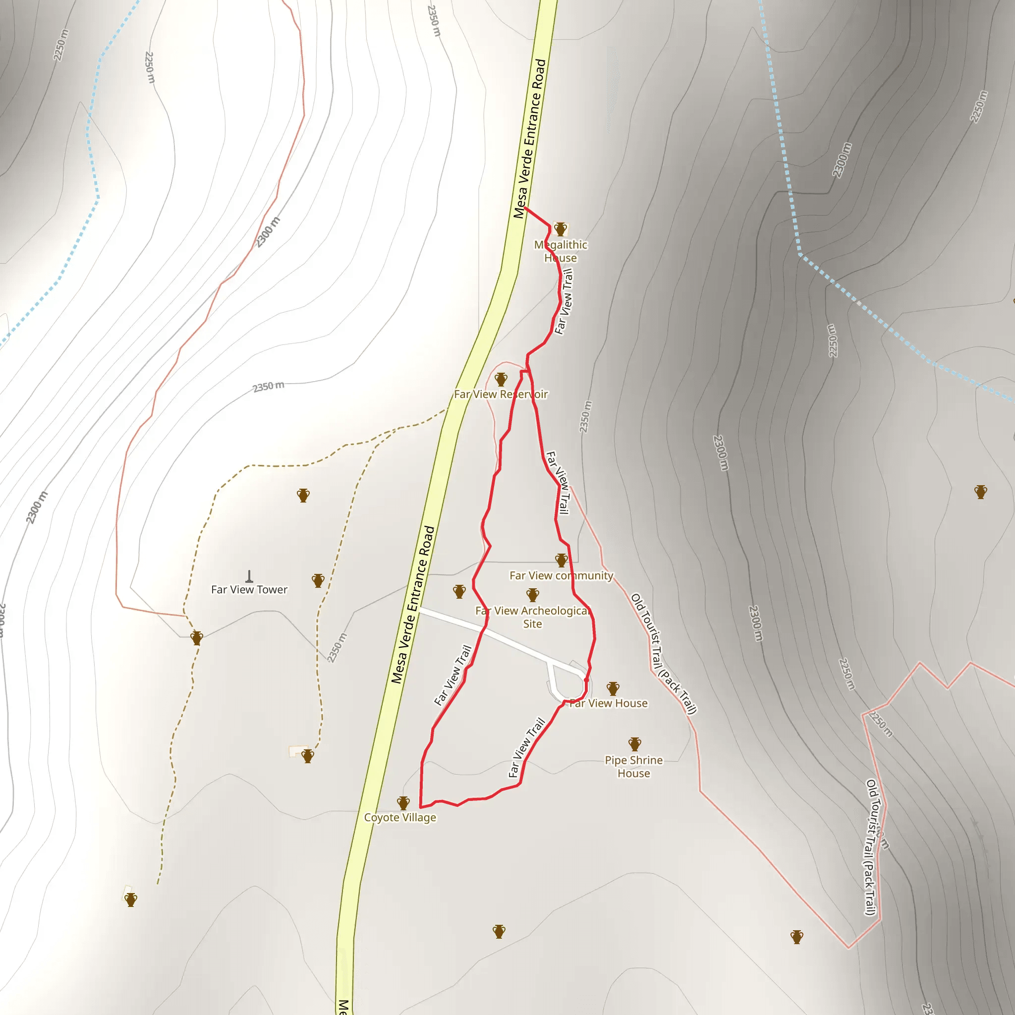 Far View Loop Trail mobile static map
