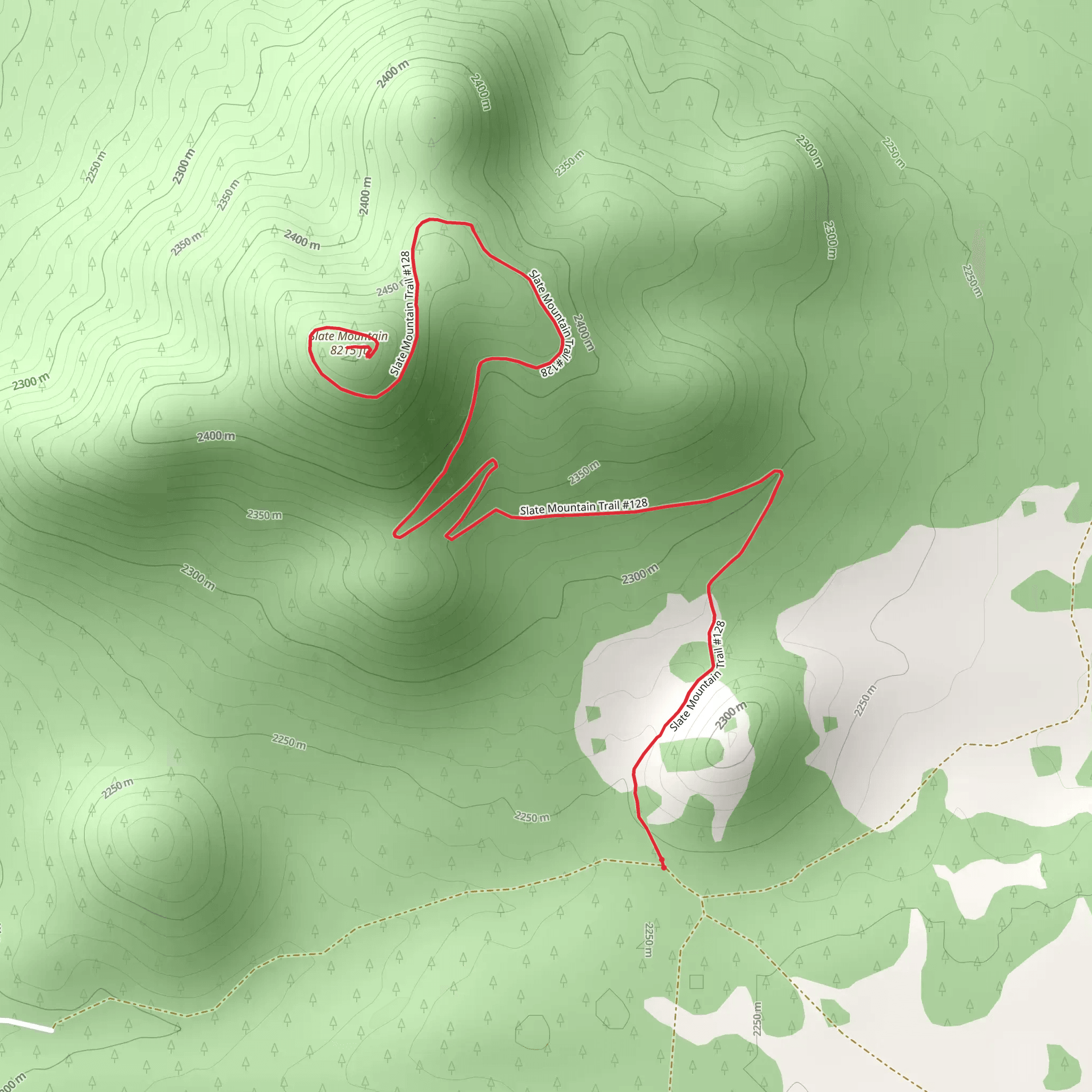 Slate Mountain Trail mobile static map
