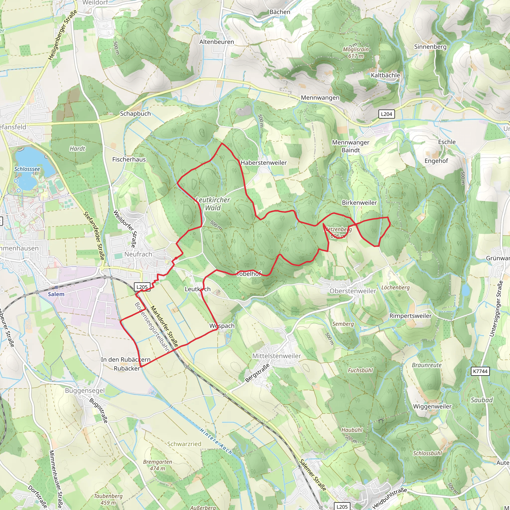 Netzenberg Loop mobile static map