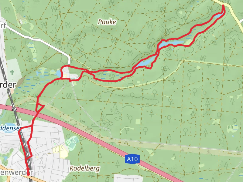 Briese via Libelle and 66 Seen Wanderweg