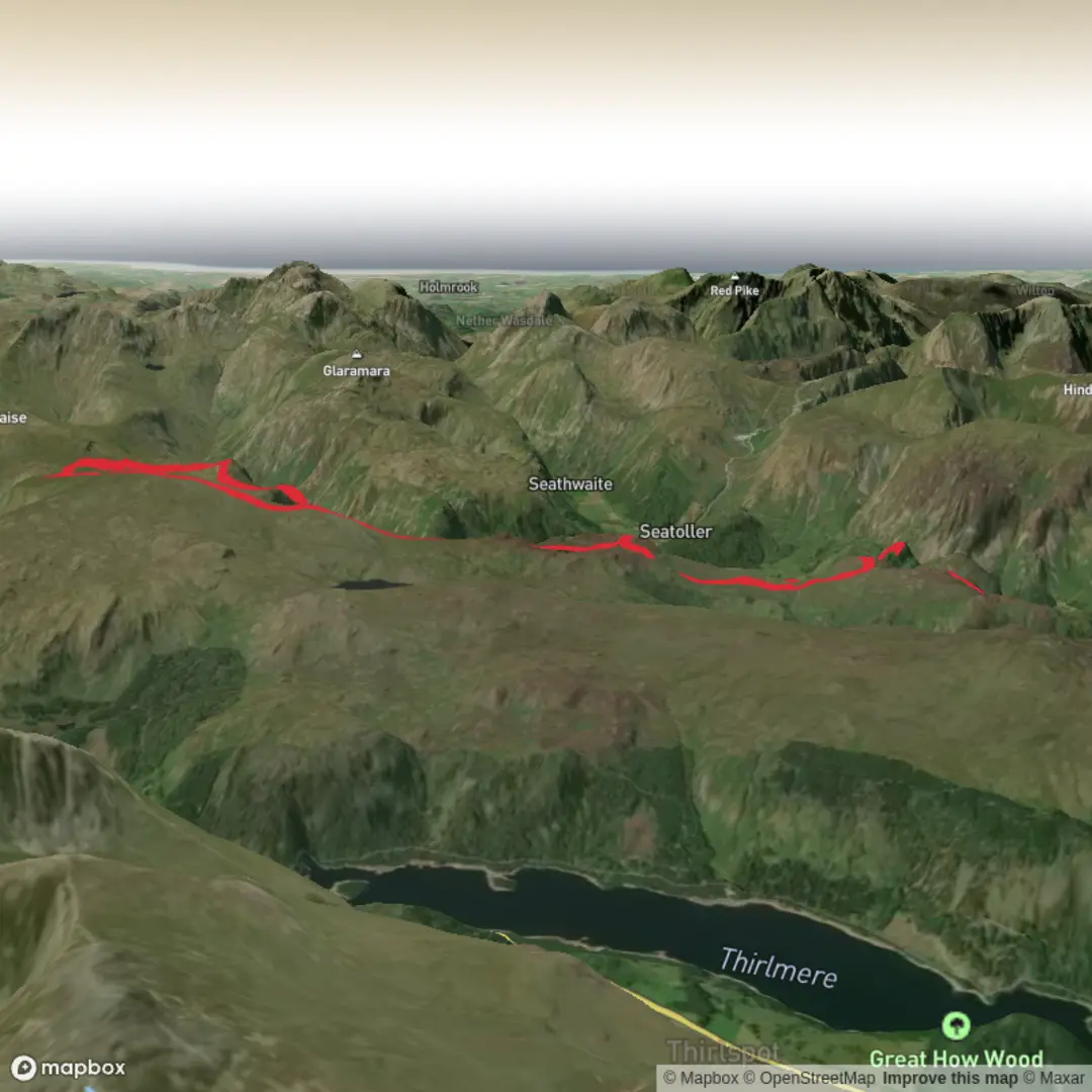 An image depicting the trail A Stonethwaite Medley and its surrounding area.