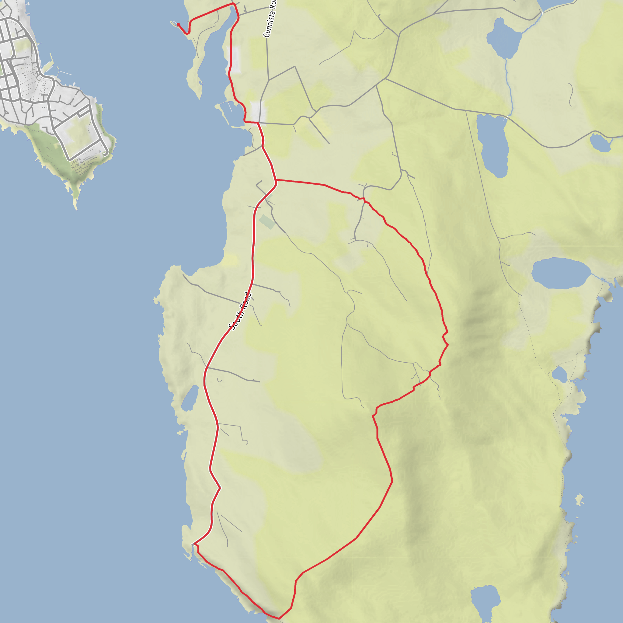 West Hill, Ward of Bressay, South Hill, Ovluss Natural Arch and Kirkabister Ness Loop mobile static map
