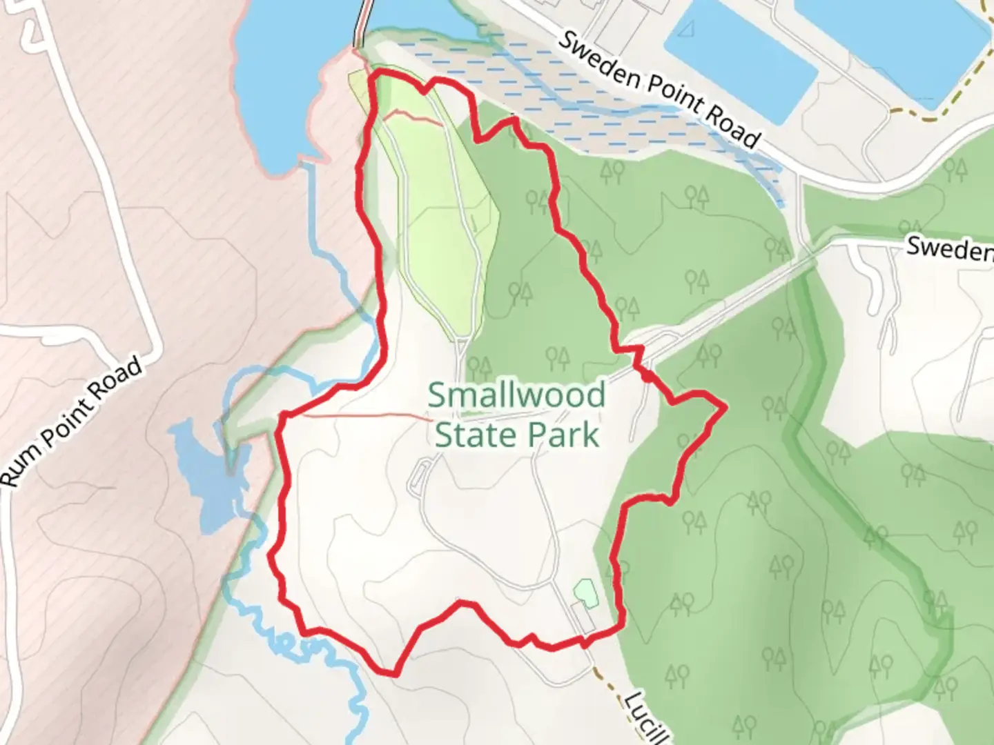An image depicting the trail General's Walk Loop Trail and its surrounding area.