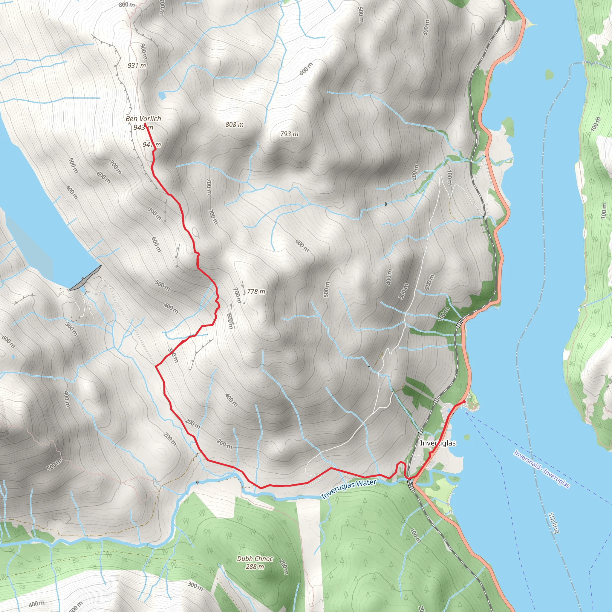 Ben Vorlich Arrochar mobile static map