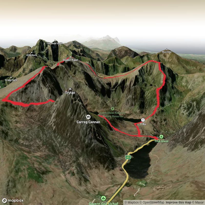 Tryfan, Glyders and Y Garn Loop