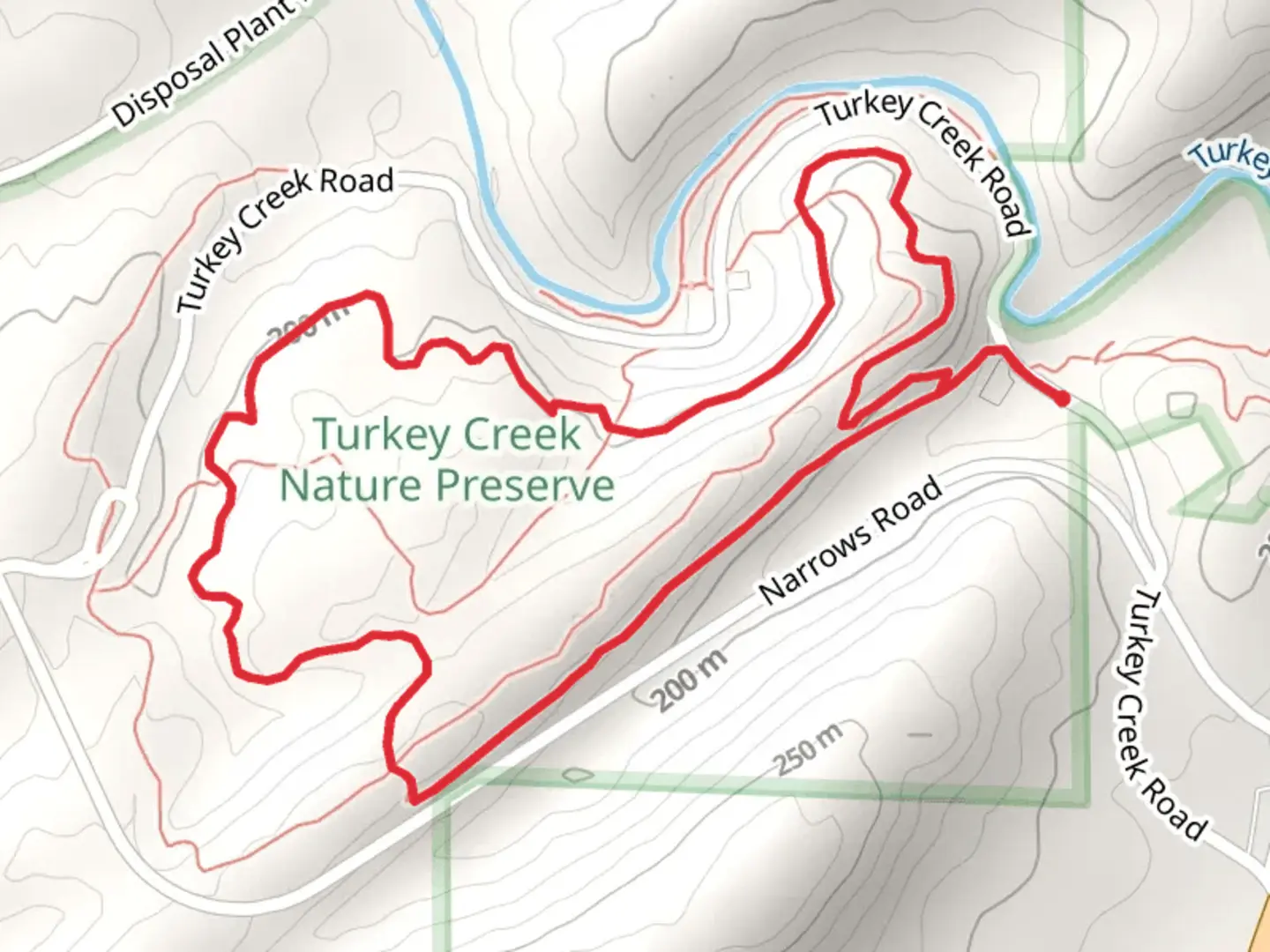 An image depicting the trail Narrows Ridge Loop and its surrounding area.