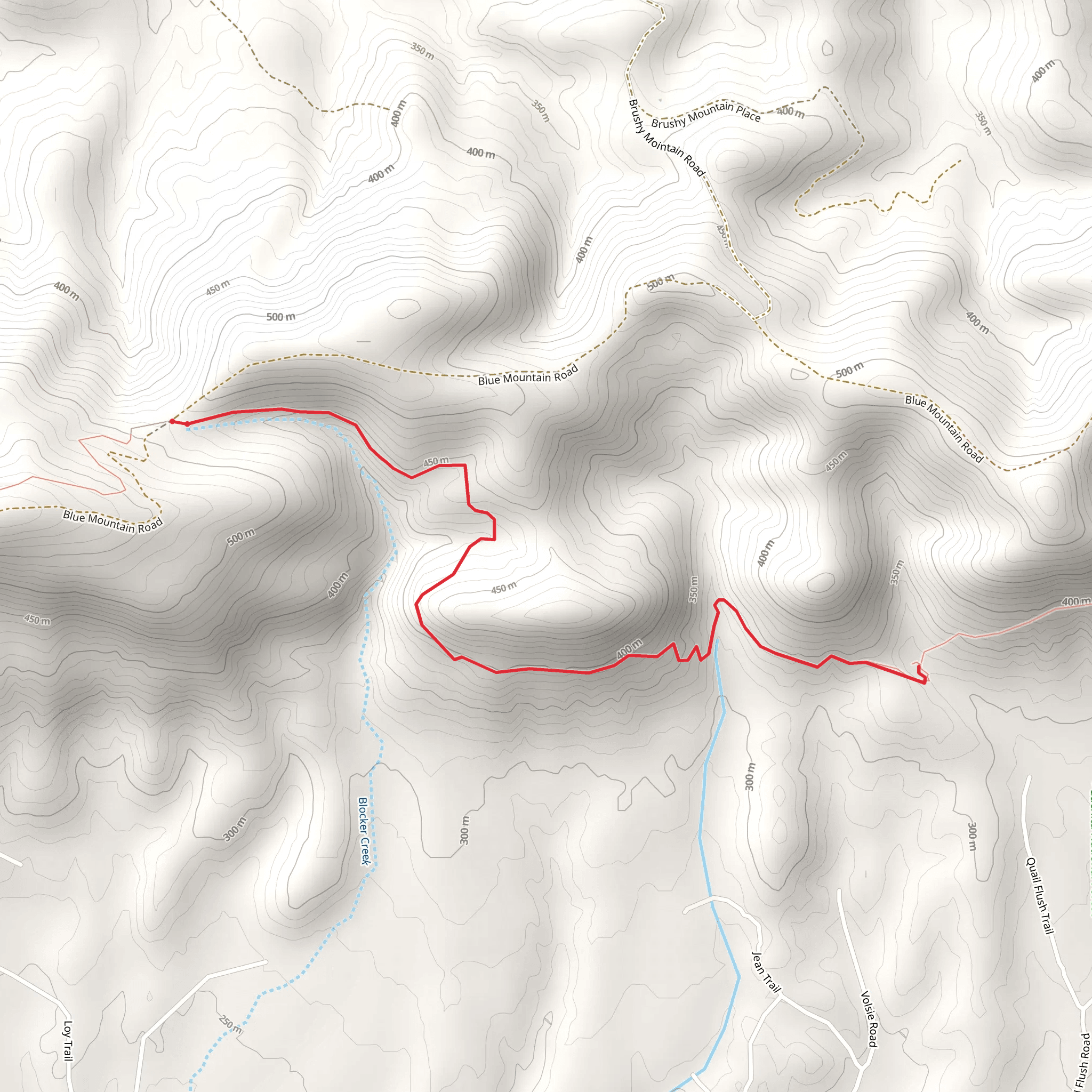 Ouachita Trail Out and Back mobile static map
