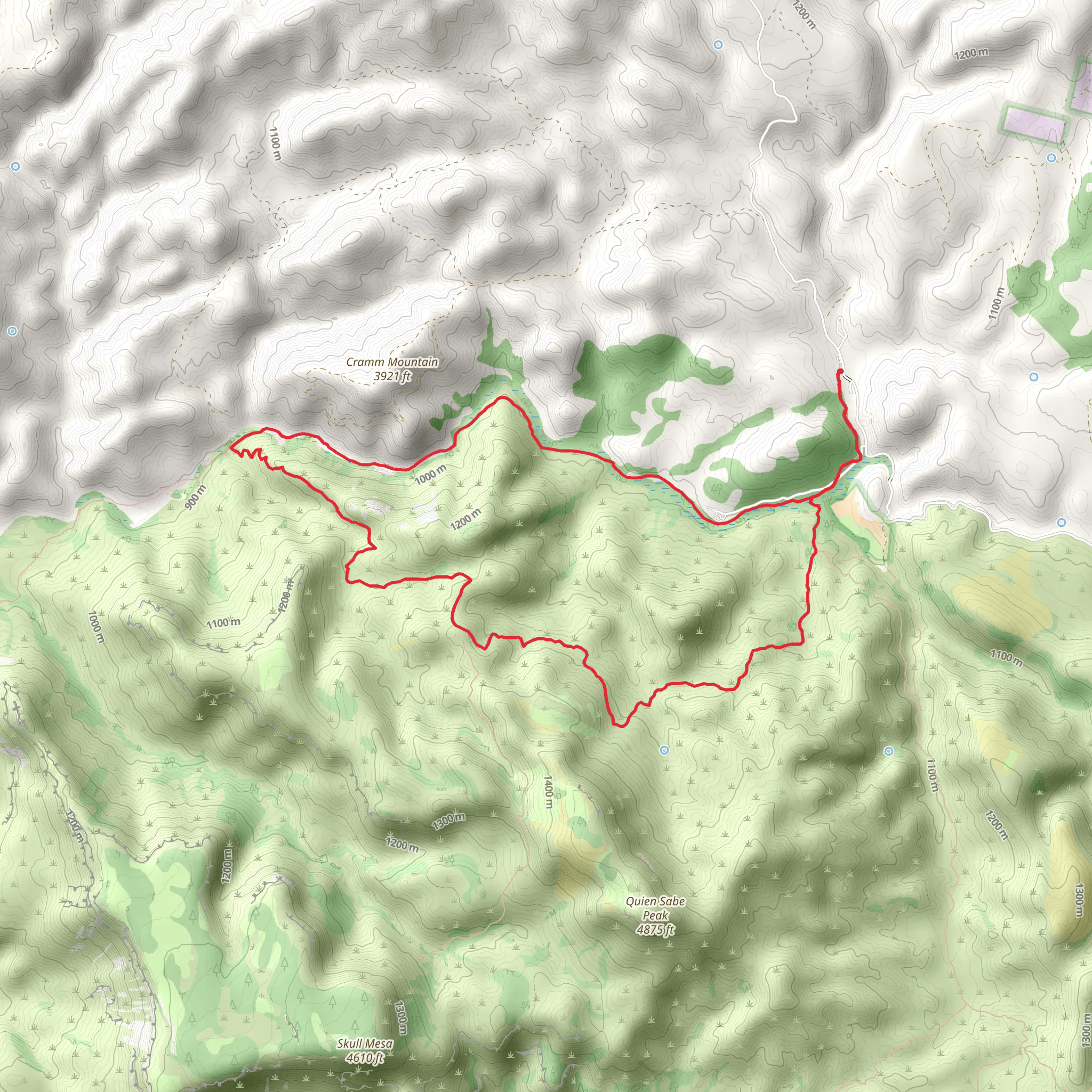 Cave Creek Trail and Skunk Creek Trail mobile static map