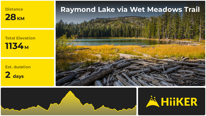 Raymond Lake via Wet Meadows Trail | Alpine County | California