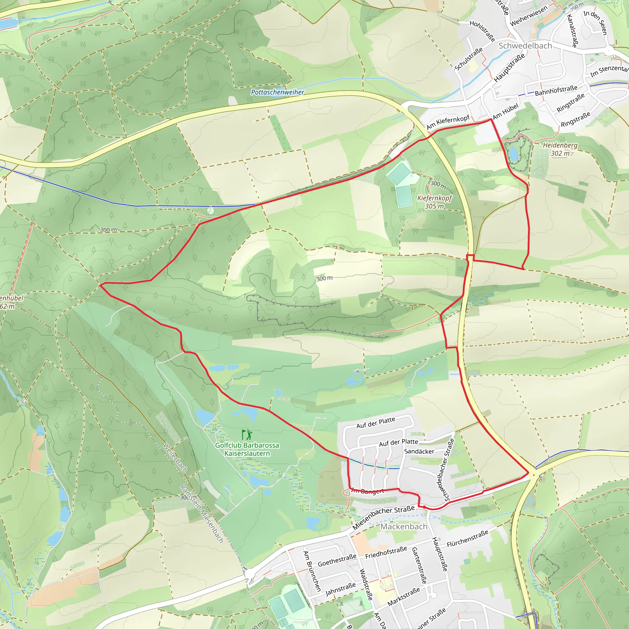 In den Fischäckern Loop mobile static map