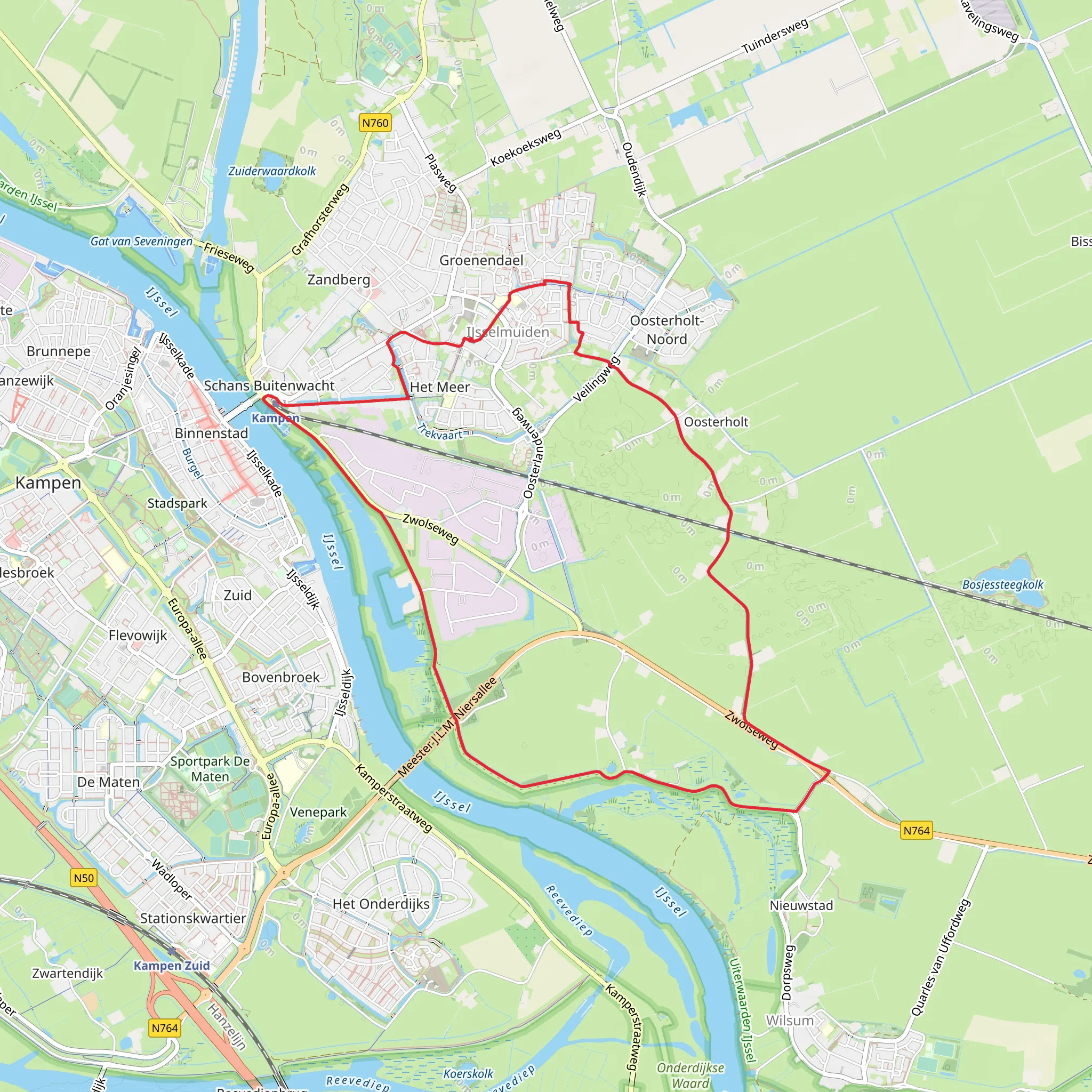 Kampen Loop via Sonnenberg Weg mobile static map