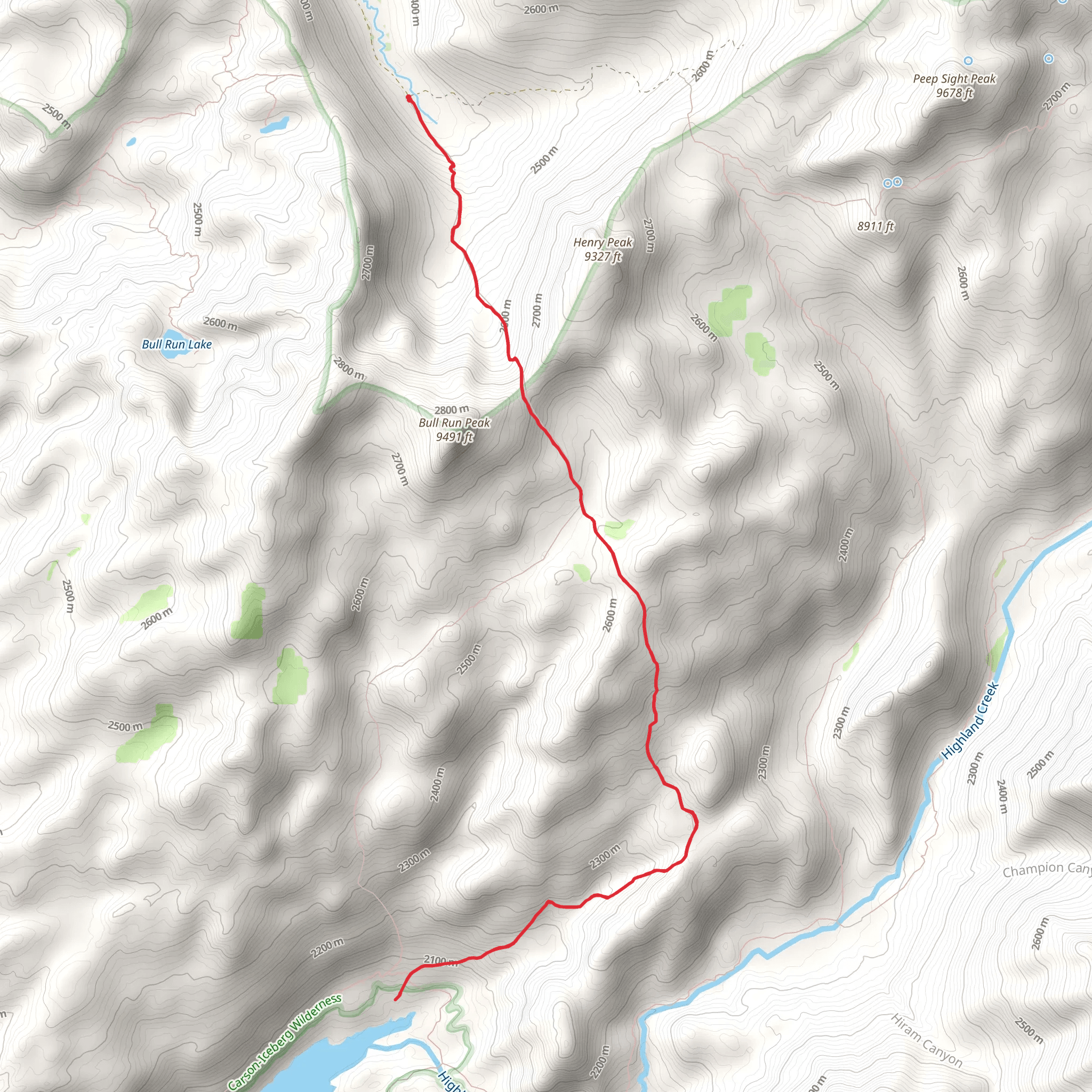 Pacific Creek Trail mobile static map