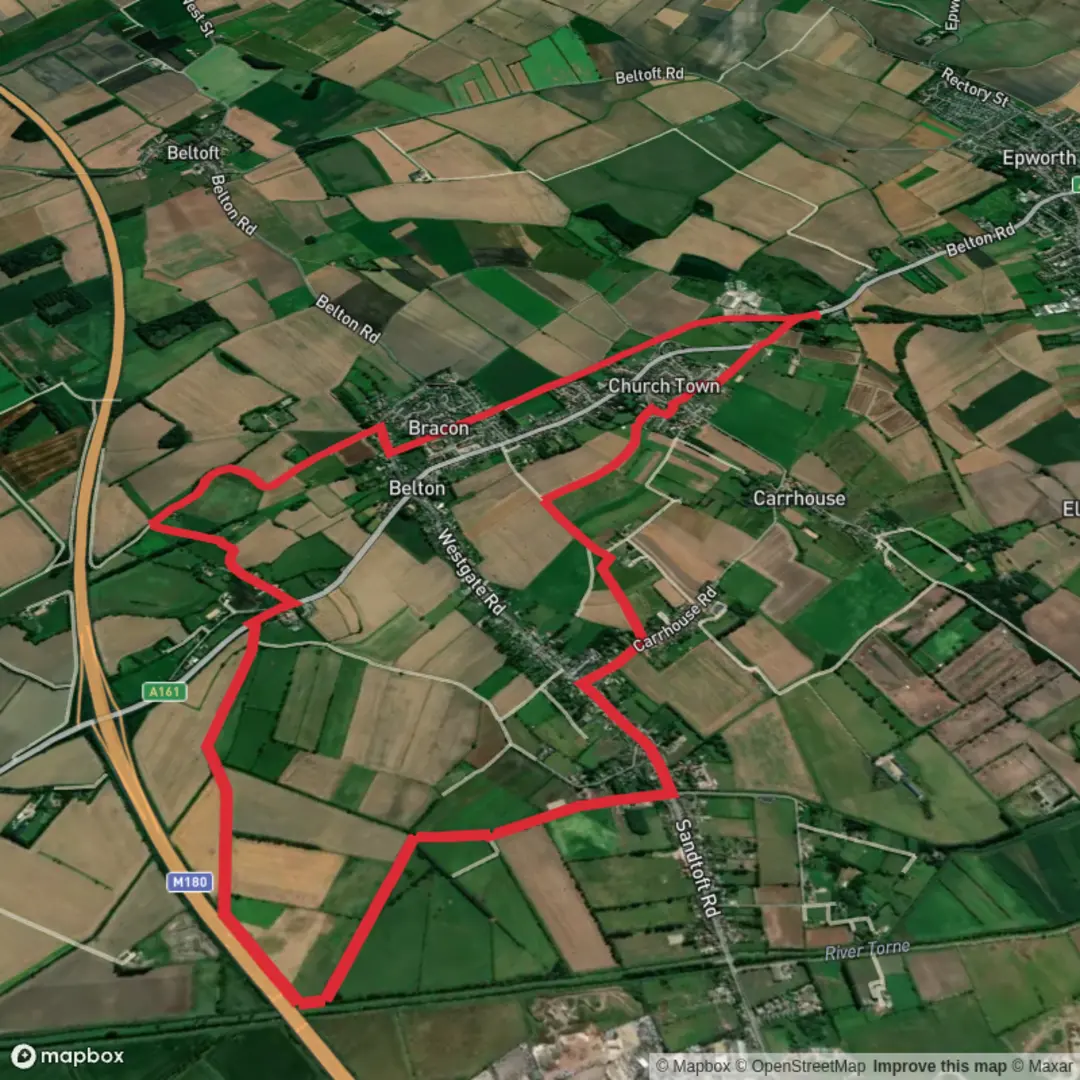 An image depicting the trail Trains Drains & Villeins and its surrounding area.