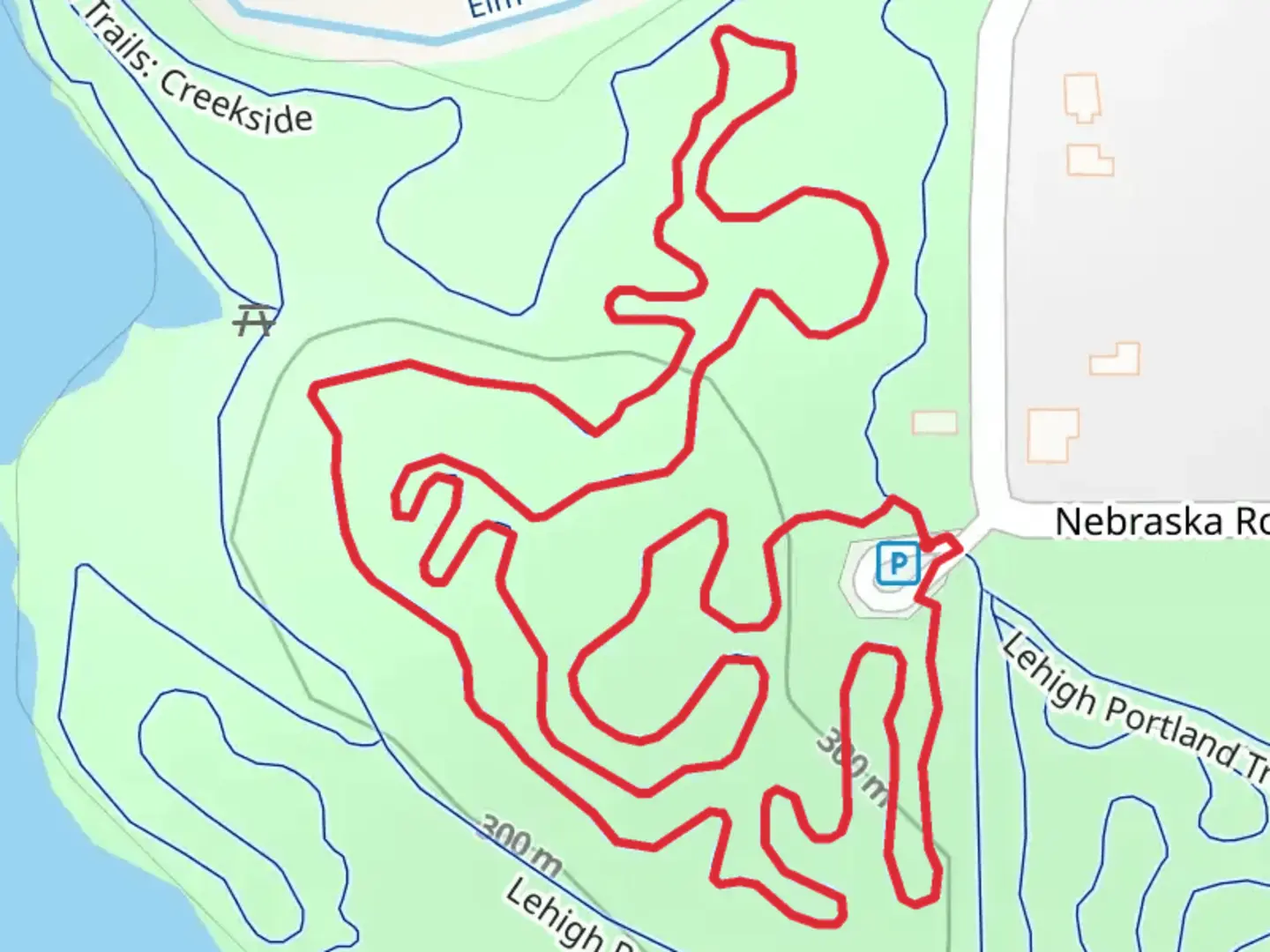 An image depicting the trail Lehigh Portland Trails - Mt Lehigh Loop and its surrounding area.
