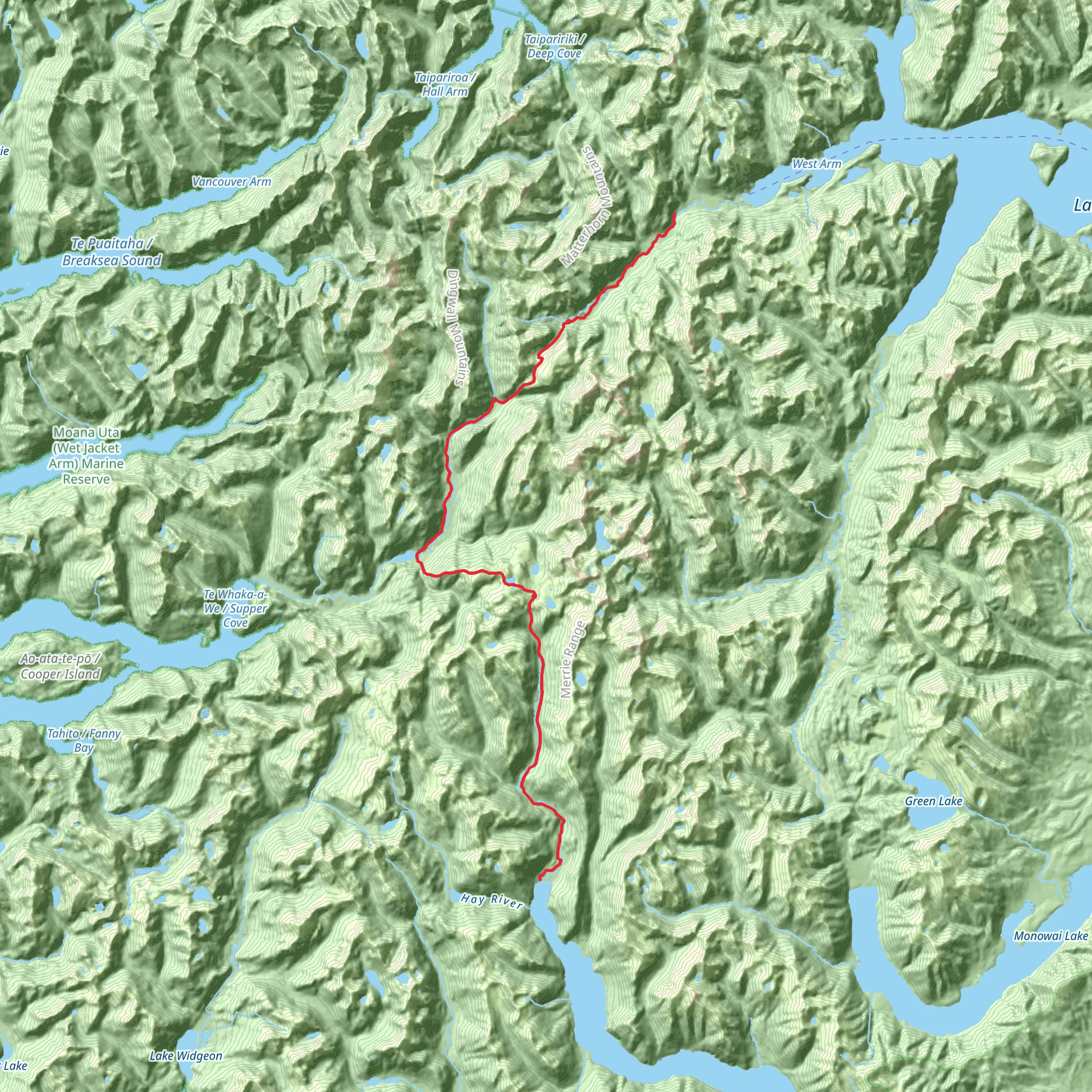 Dusky Track mobile static map