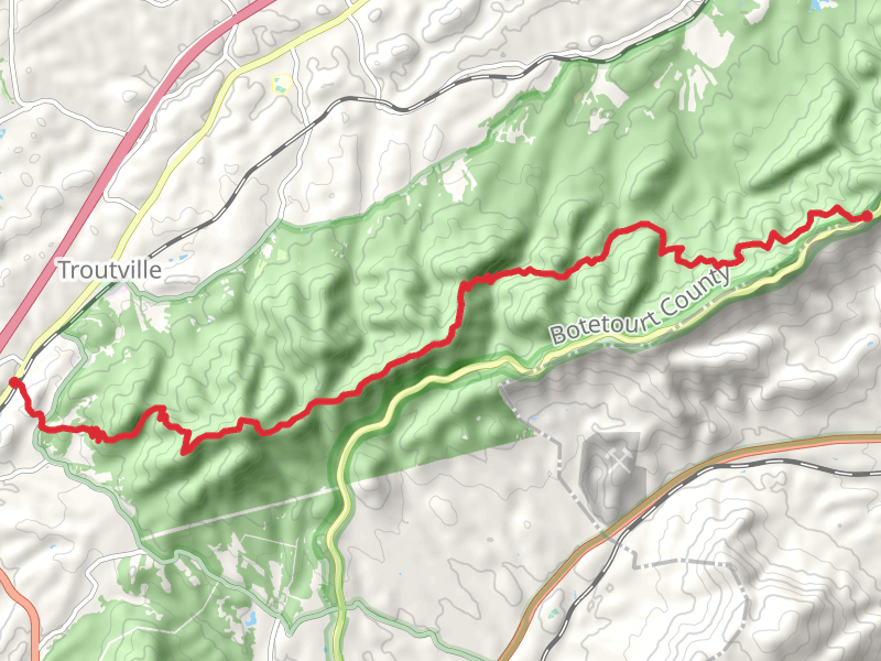 Lee Highway to Blue Ridge Parkway via Appalachian TrailAppalachian Trail Point to Point