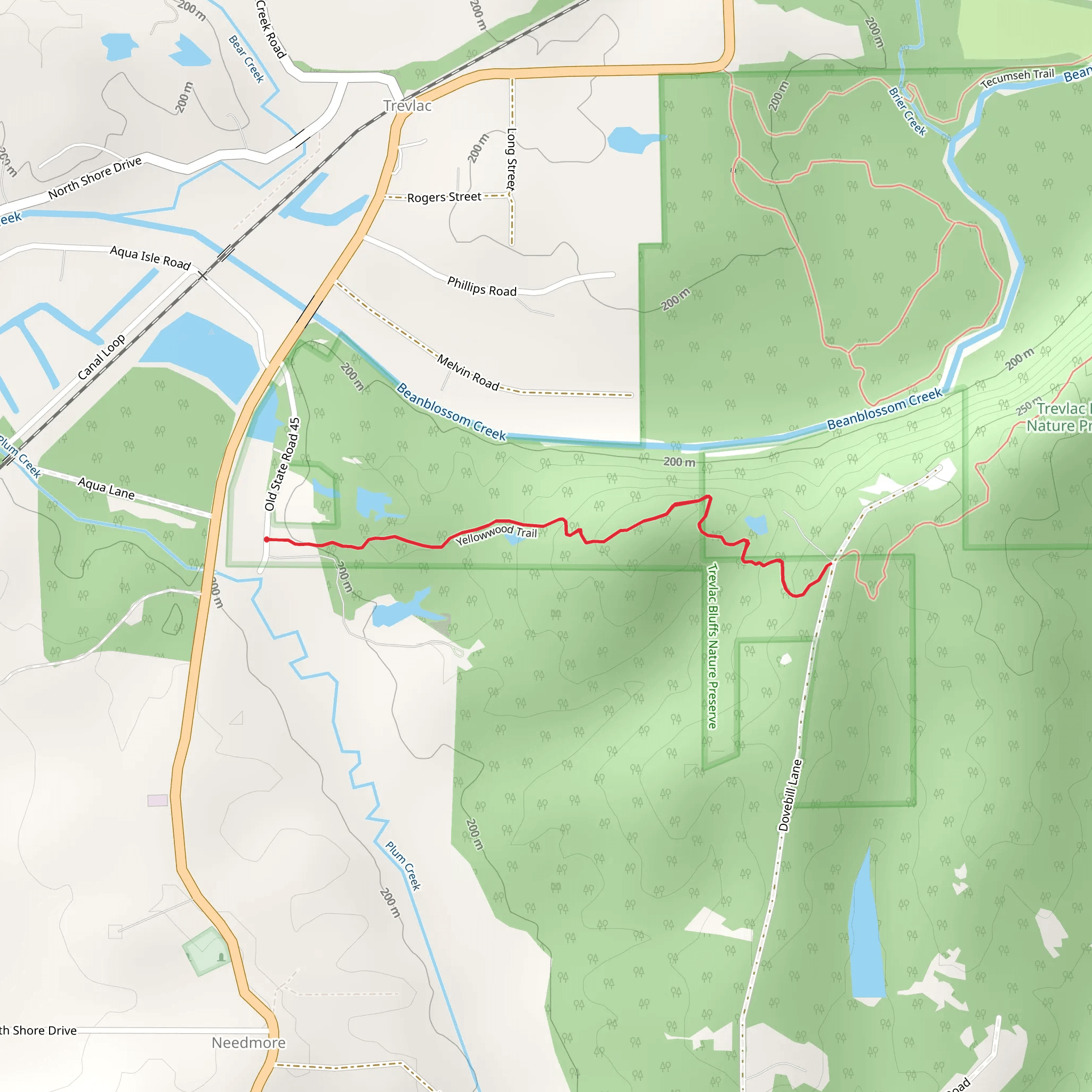 Yellowwood Trail - Short mobile static map