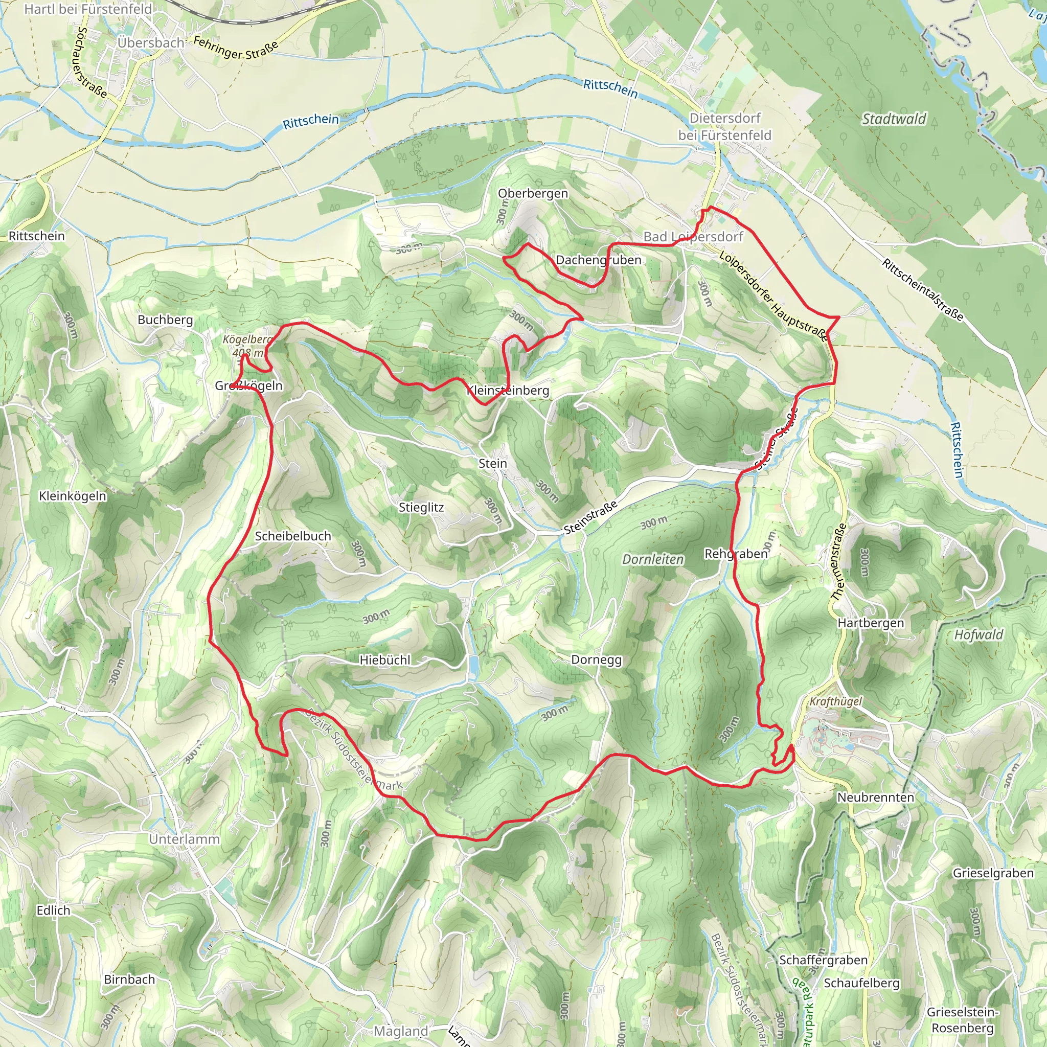 Kreuz & Quer-Pfad - Lange Variante mobile static map