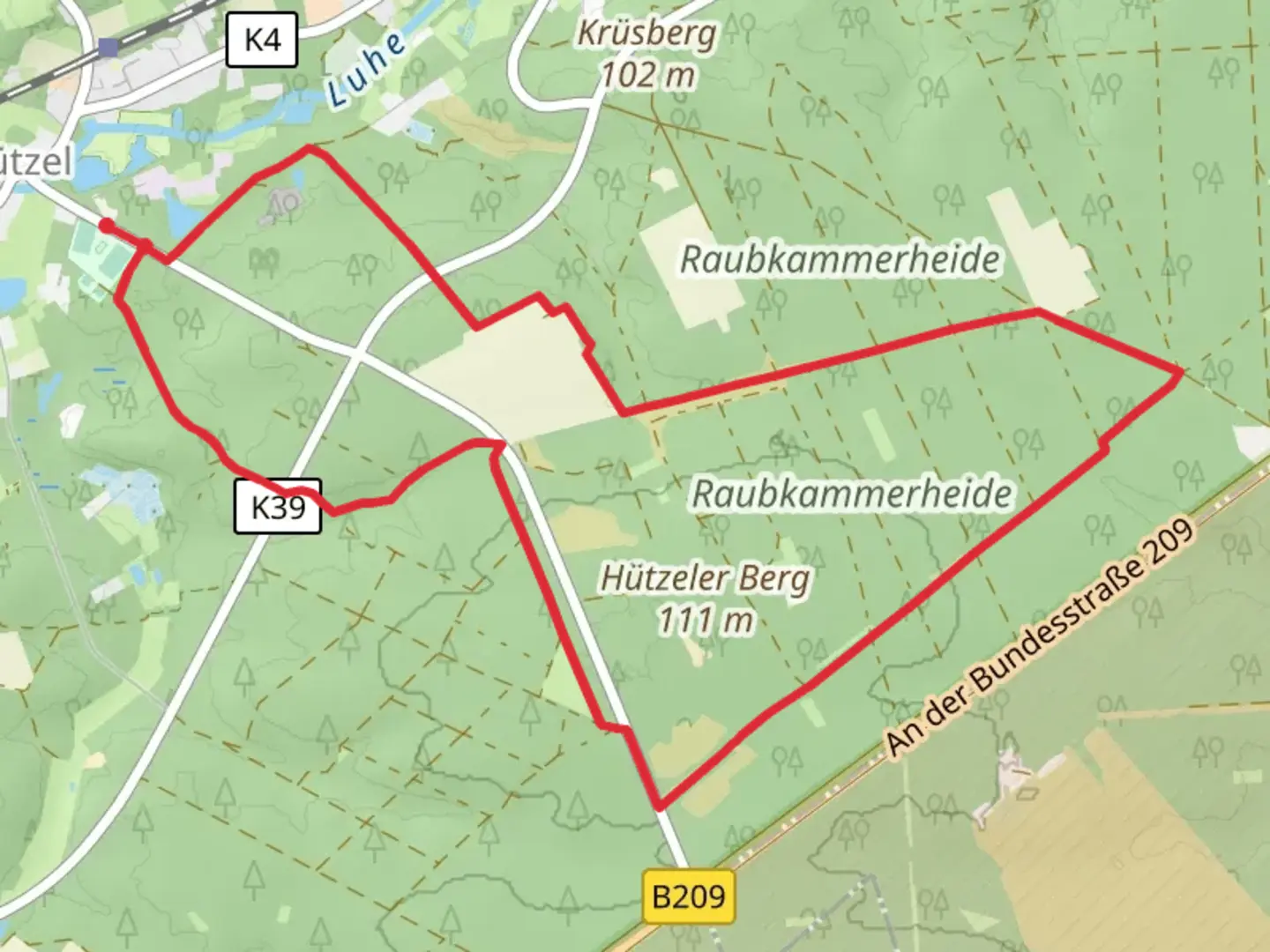 An image depicting the trail Nordic Walking Bispingen and its surrounding area.
