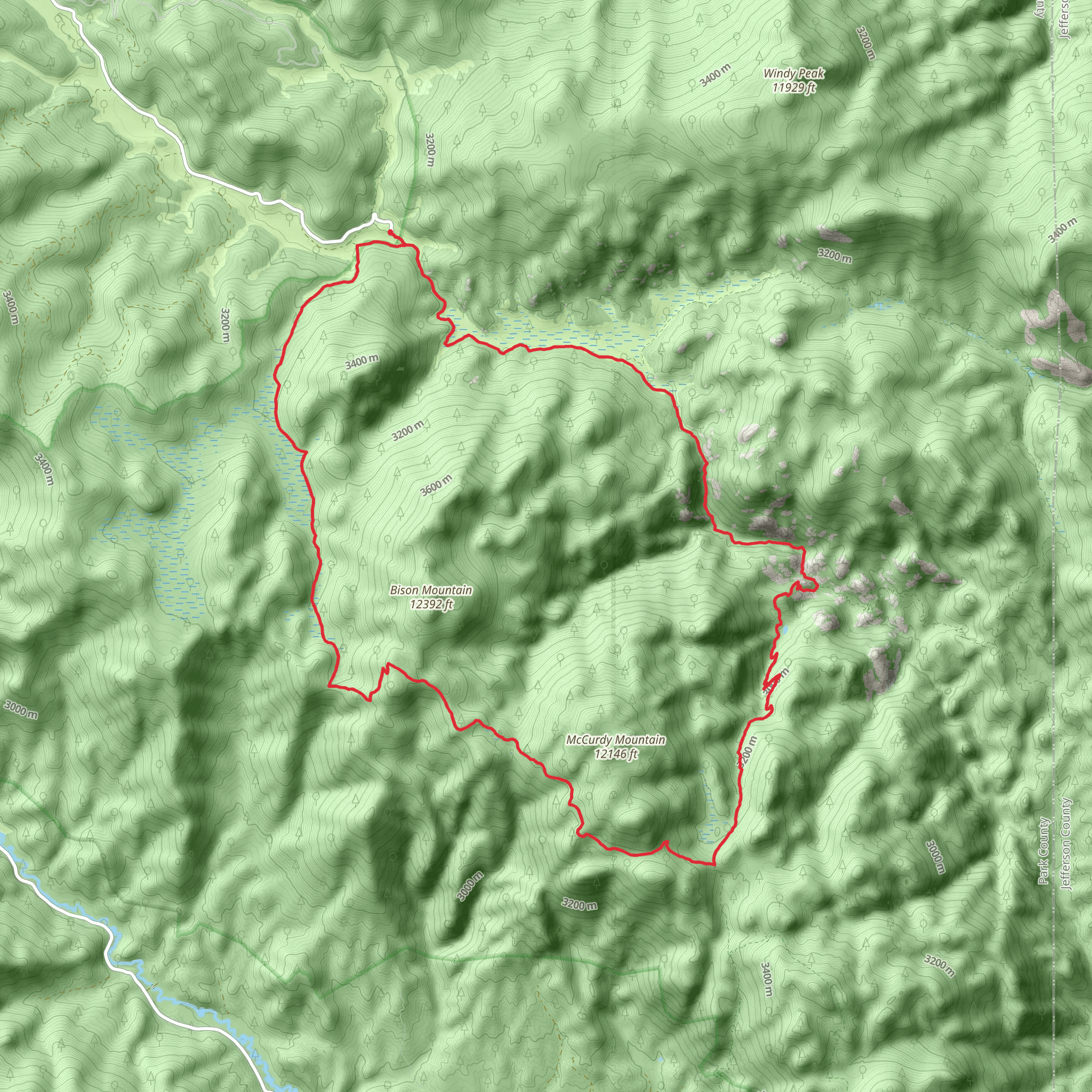 Lost Creek and Indian Creek Loop mobile static map