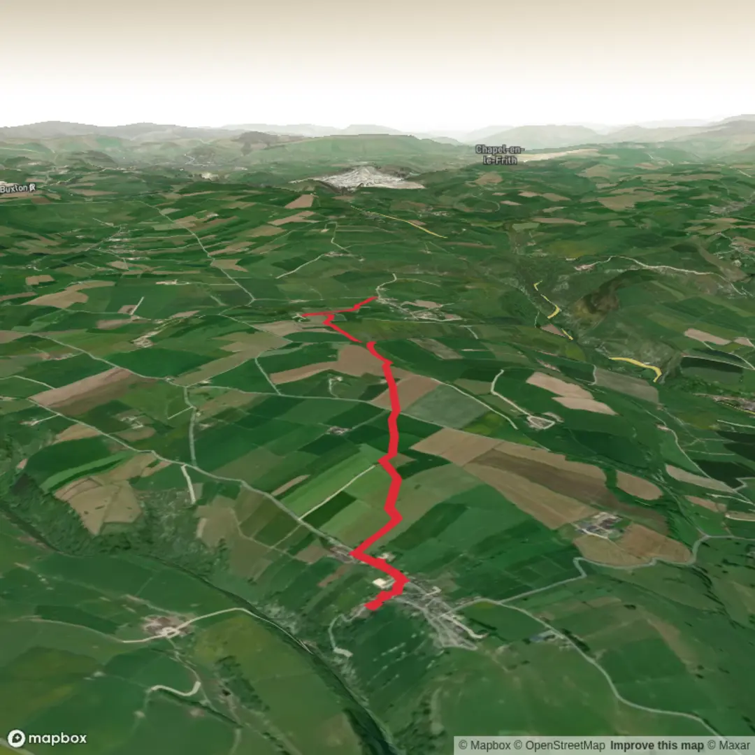 An image depicting the trail Sheldon to Over Haddon via Magpie Mines Peak District and its surrounding area.
