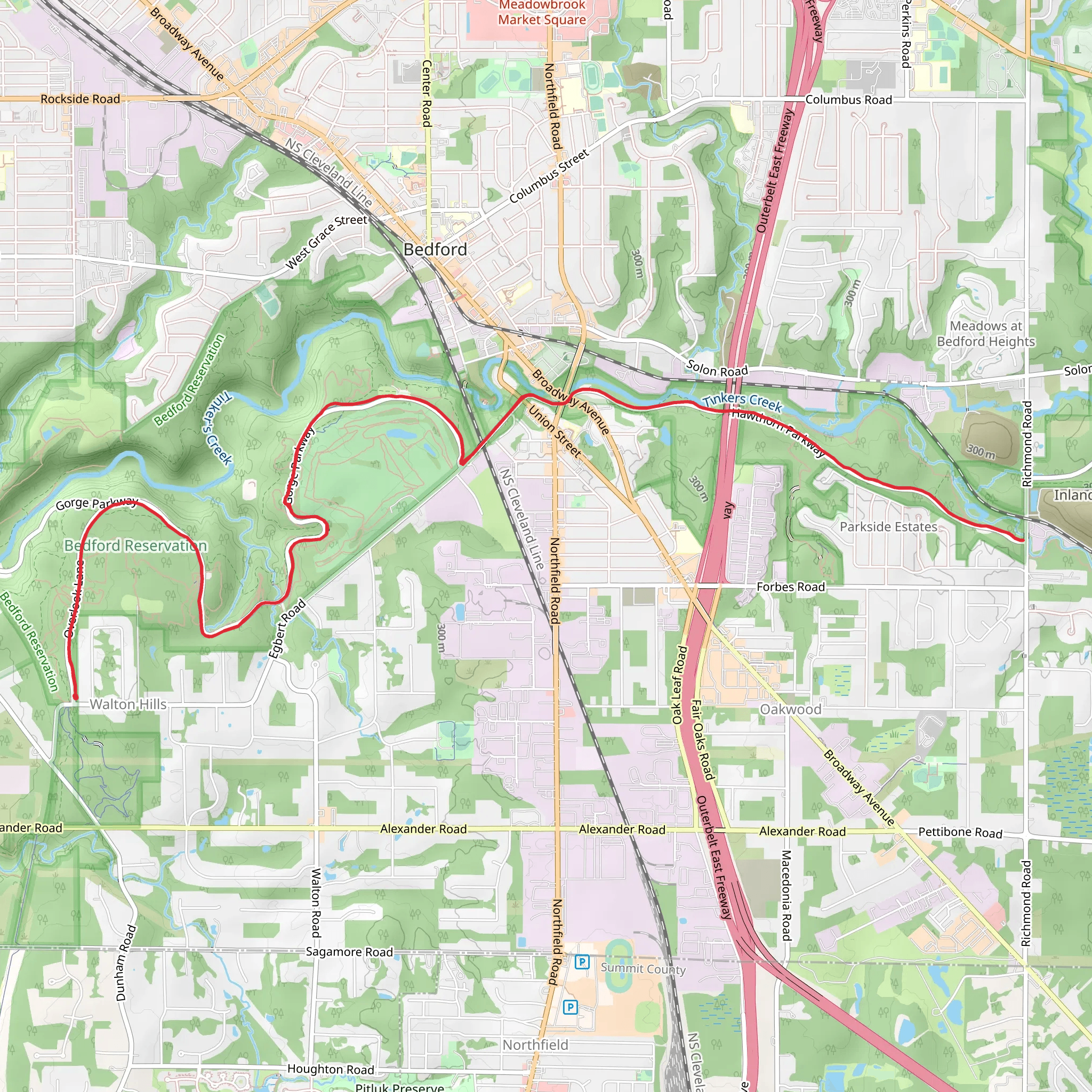 All Purpose Trail Out and Back mobile static map