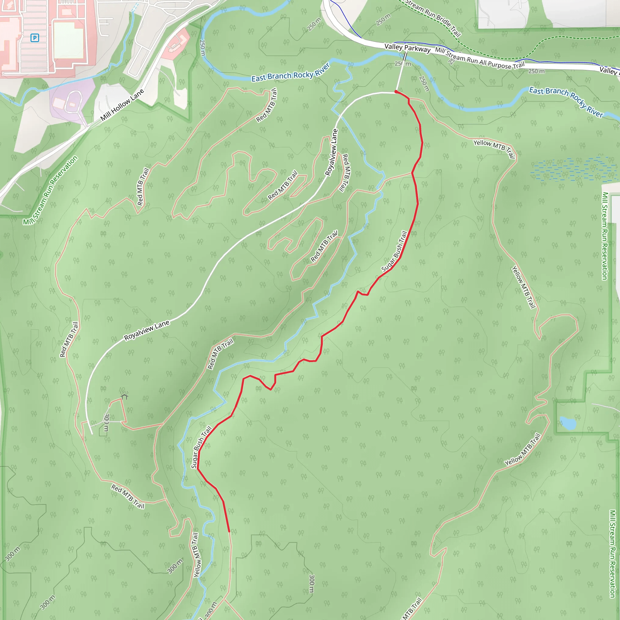 Sugar Bush Trail mobile static map