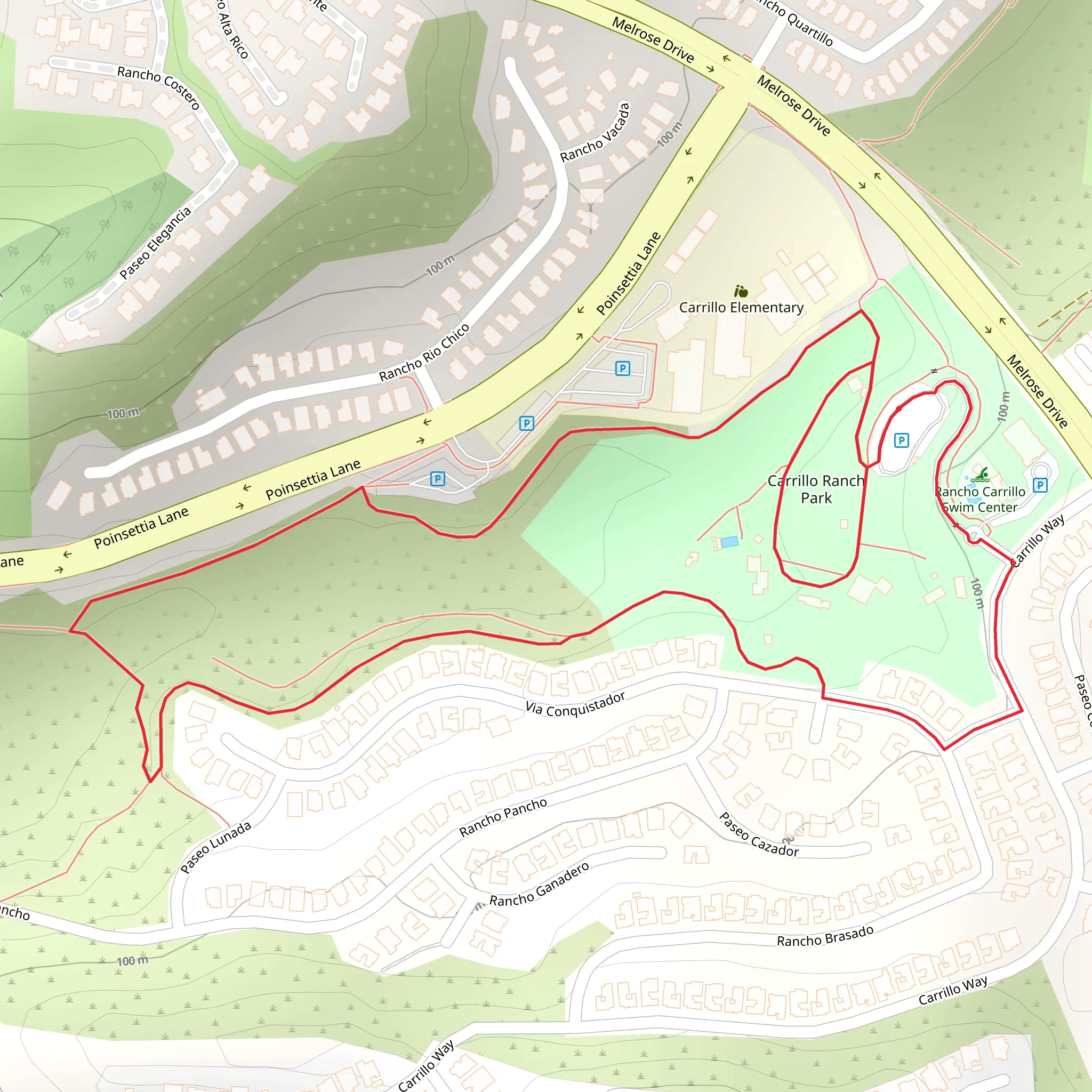 Carrillo Ranch Park Loop mobile static map
