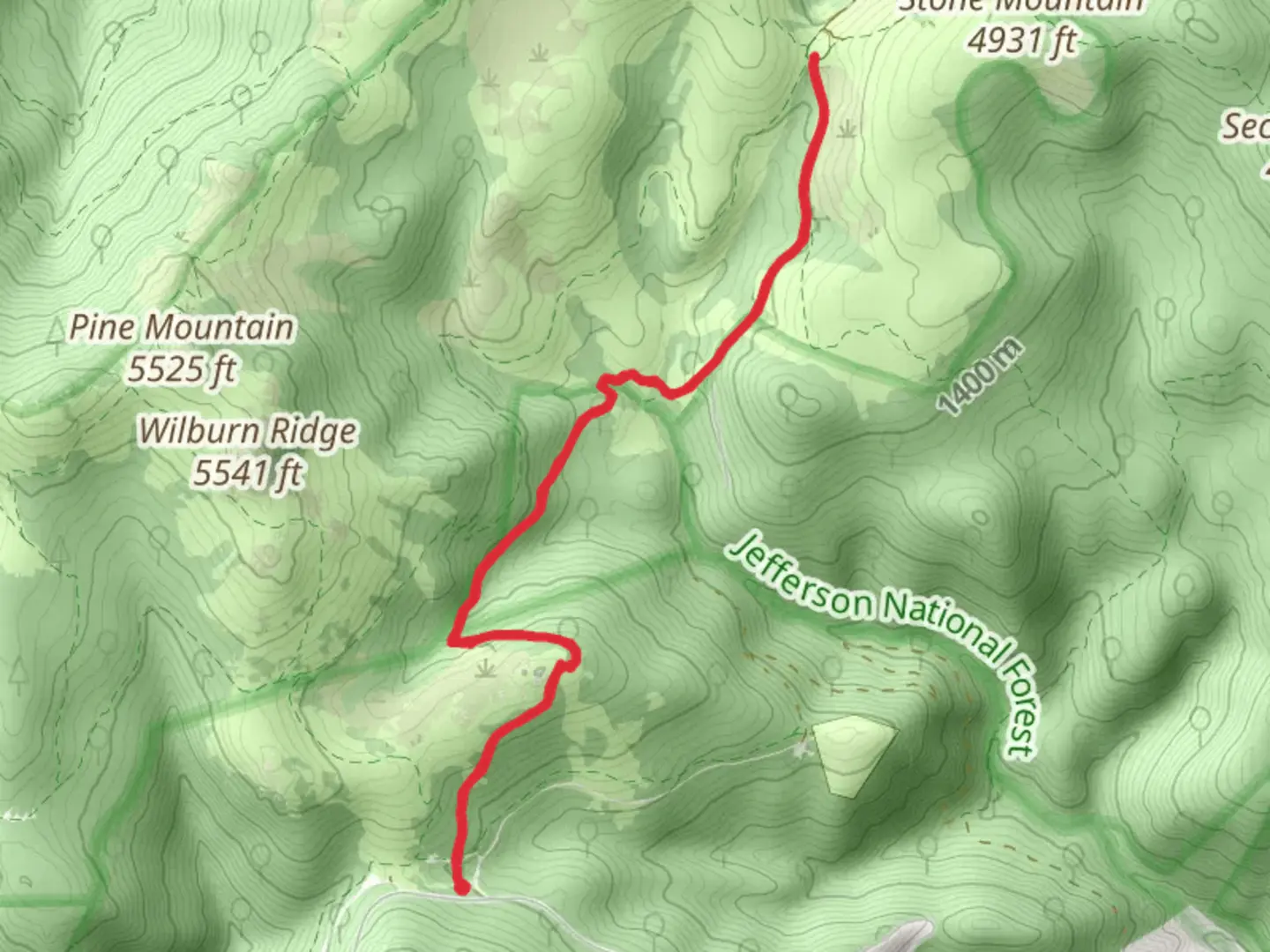 An image depicting the trail Scales Trail and Appalachian Trail and its surrounding area.